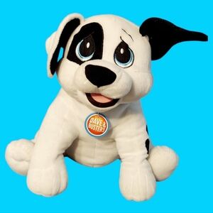 Dave and Busters Dalmation Puppy Dog Plush Stuffed Animal White And Black 14"